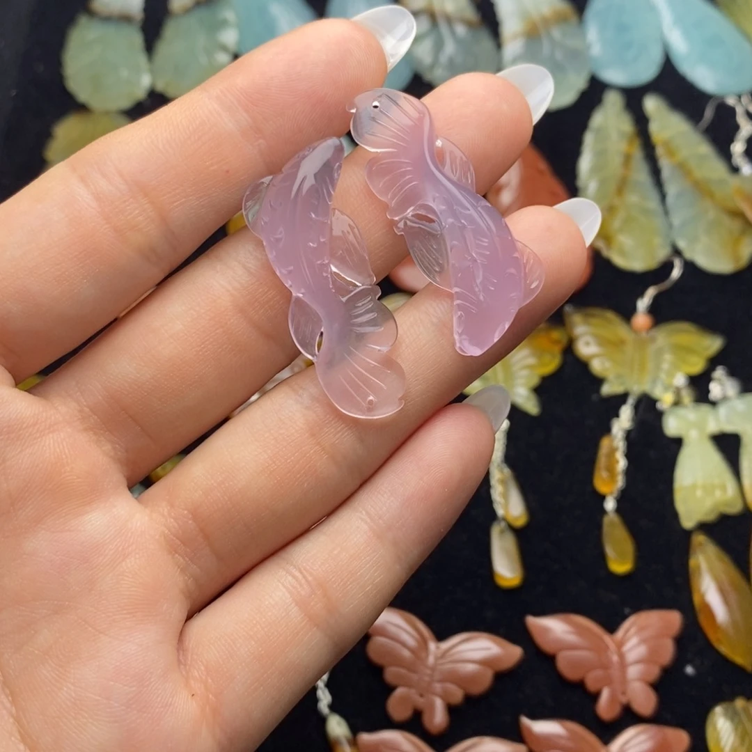 香****蛇纹石玉未镶嵌耳饰/颈饰