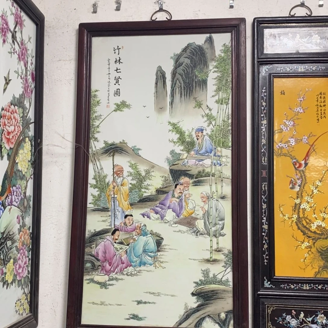 瓷片120*66 景德镇瓷板画柴窑烧制