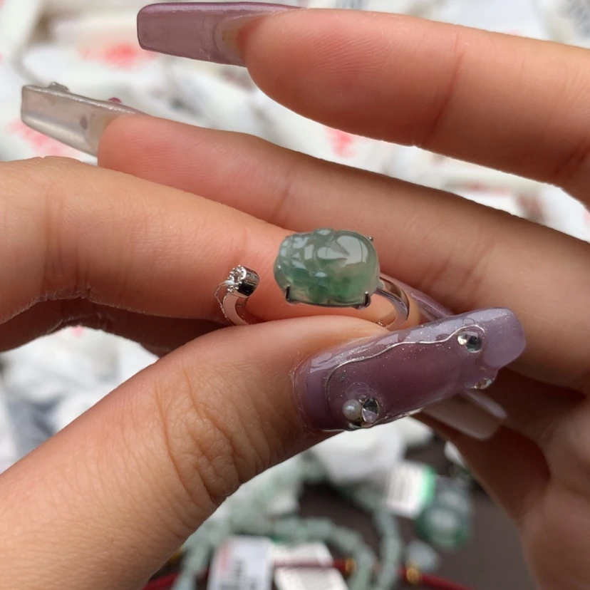 【闪购商品】翡翠戒指银S925镶嵌一