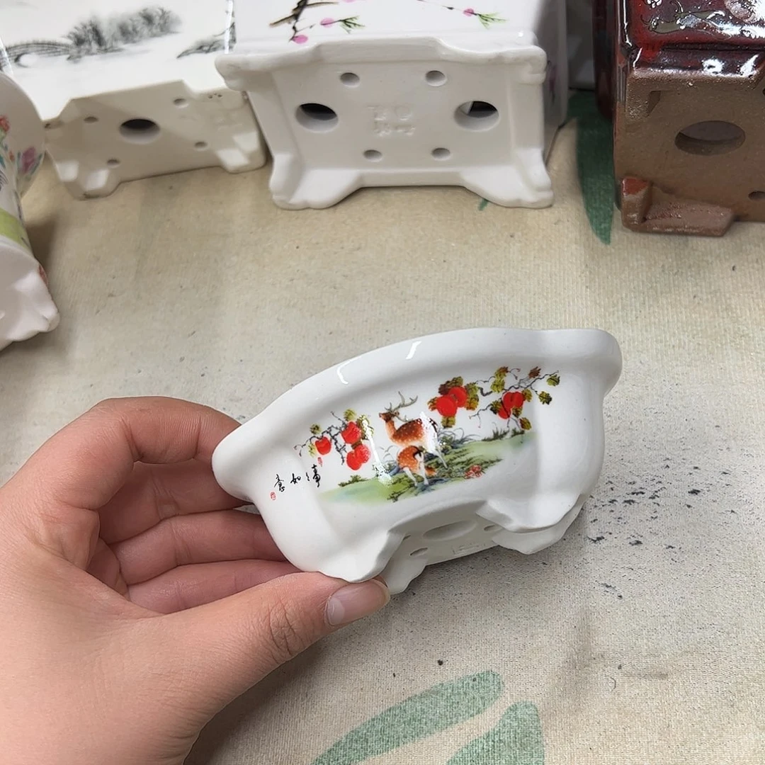 紫砂花盆223号瑕疵10/8/3.5cm