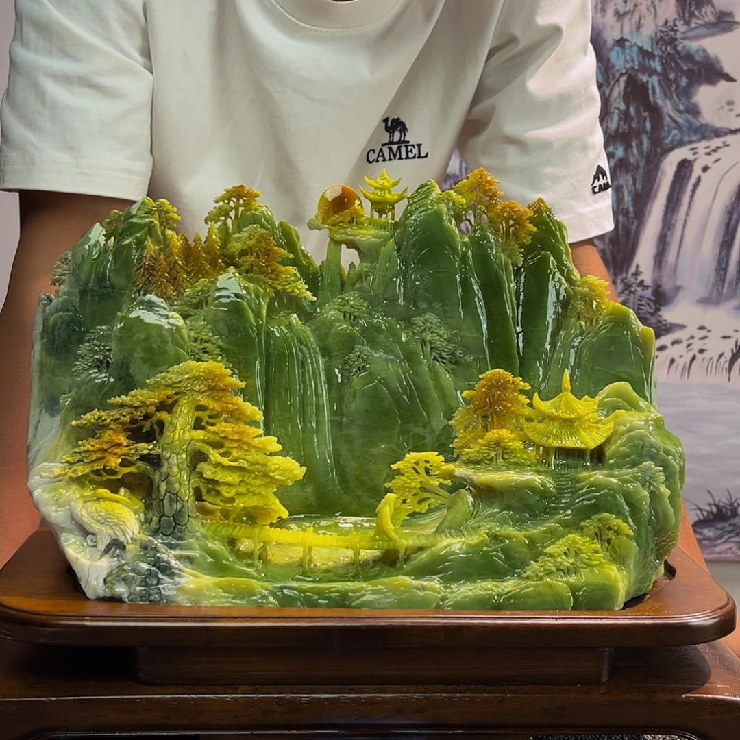 百***文玉玉摆件多色带底座