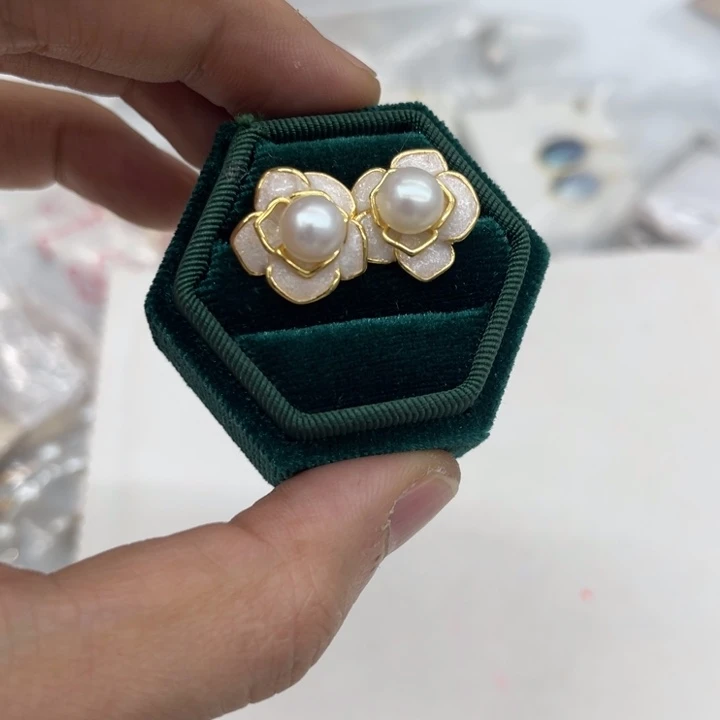 淡水珍珠颈饰银S925镶嵌18