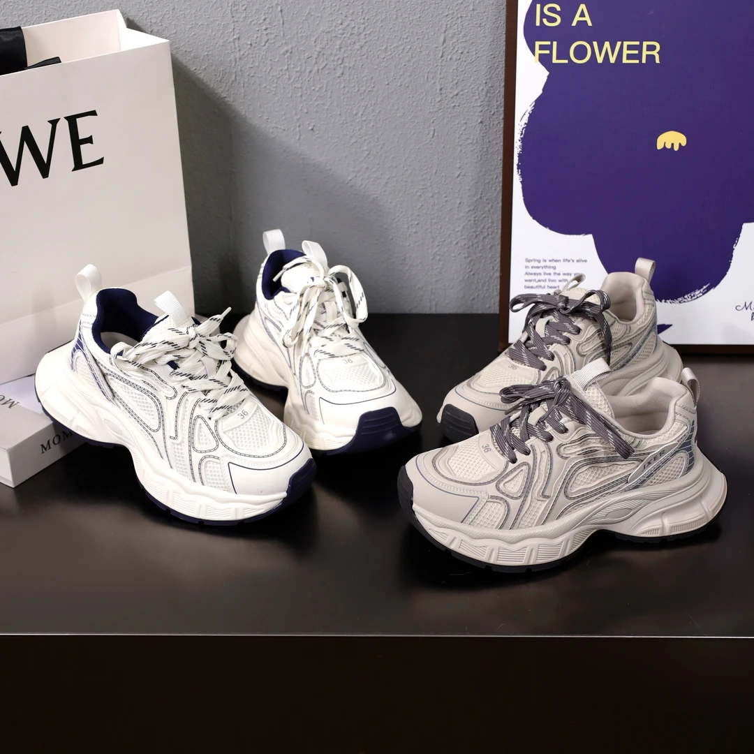 春风雨露 | 2025早春新款ins时尚老爹鞋超轻厚底增高女鞋99017