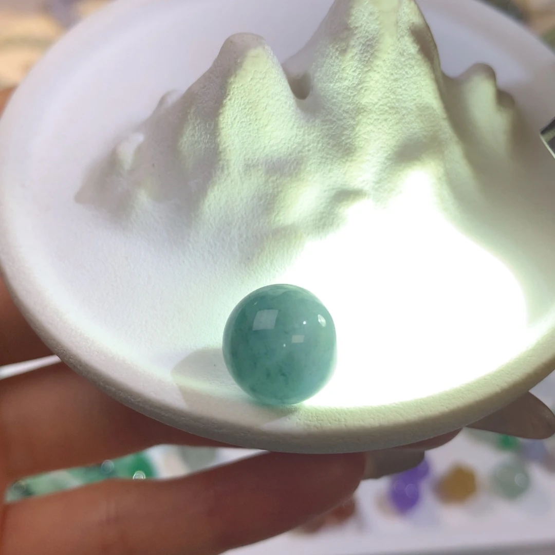 定制翡翠未镶嵌蓝 12.5mm m