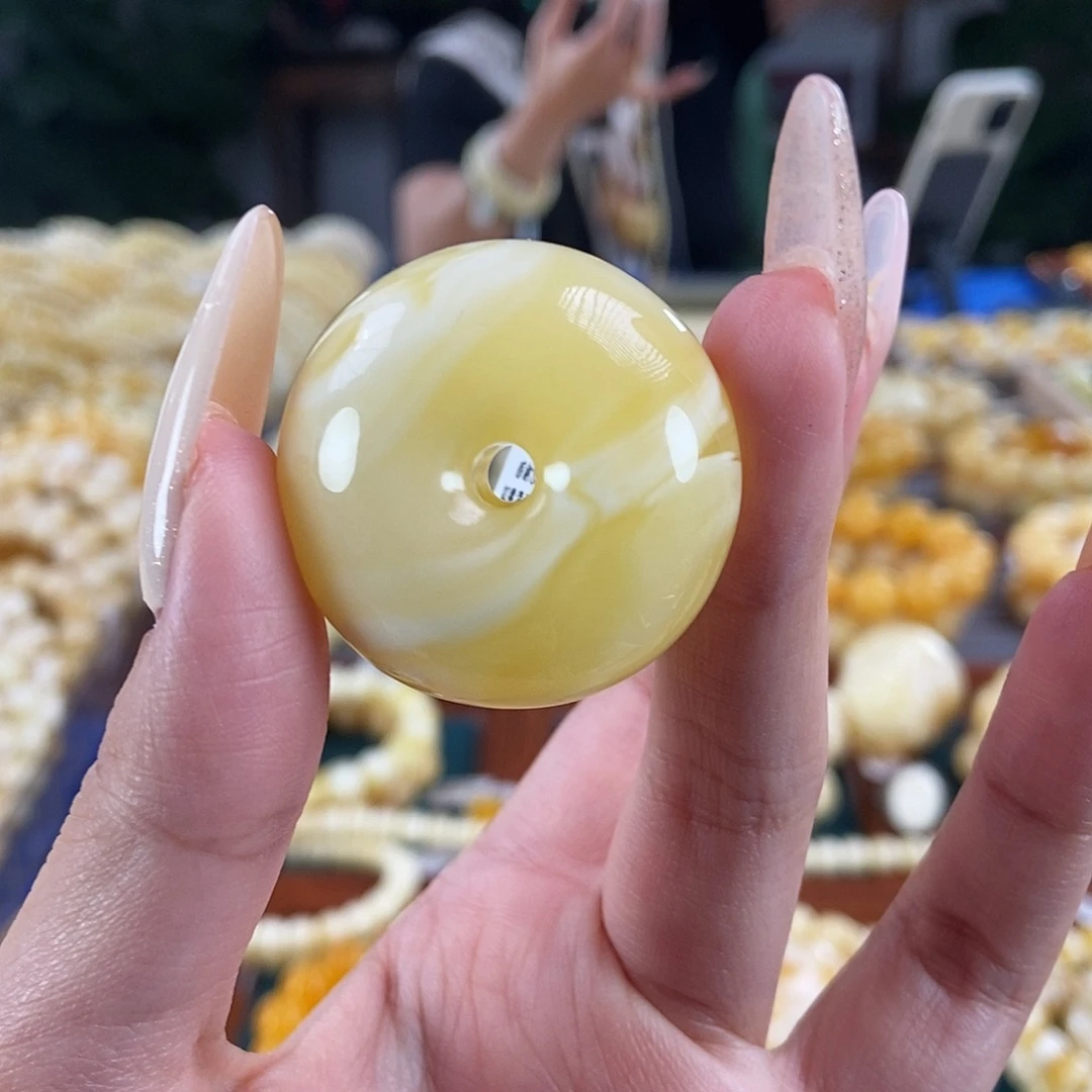 未镶嵌琥珀珠宝奇石14.07 白蜜平安扣