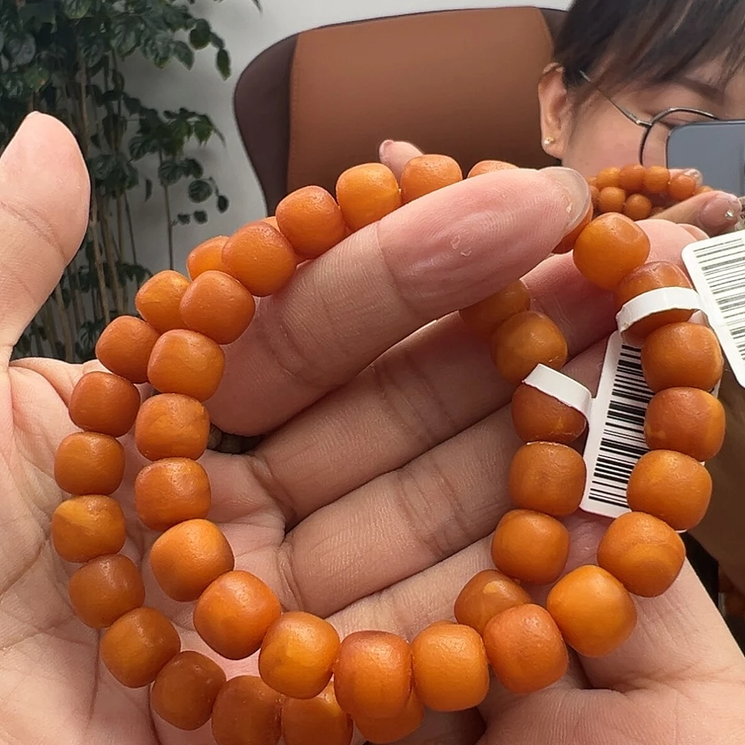 手链琥珀未镶嵌橘皮手串卡9MM多样性发其一
