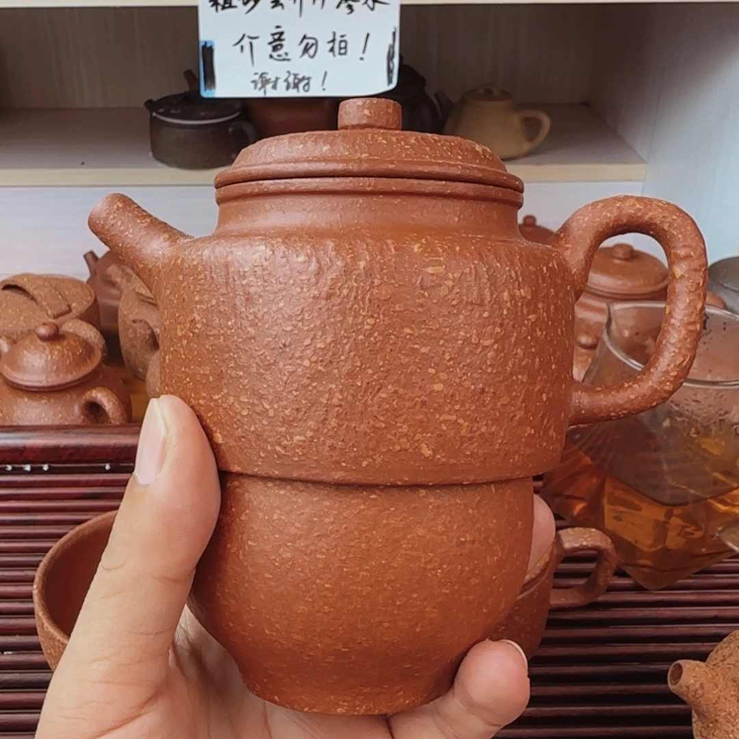 铁***板茶壶紫砂八目红降全手德钟230cc