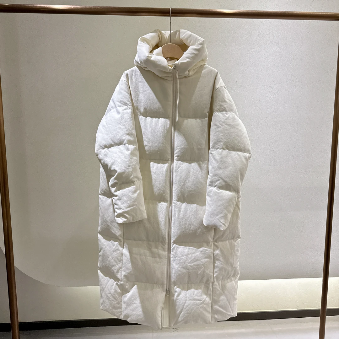 白鹅绒羽绒服女冬加厚时尚极寒时尚长款羽绒服86113-1