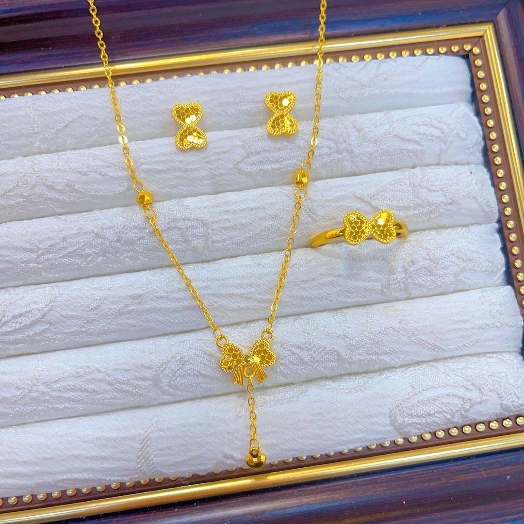 铜合金手镯 2165首饰耳环项链戒指爆款白搭时尚金色铜合金白搭