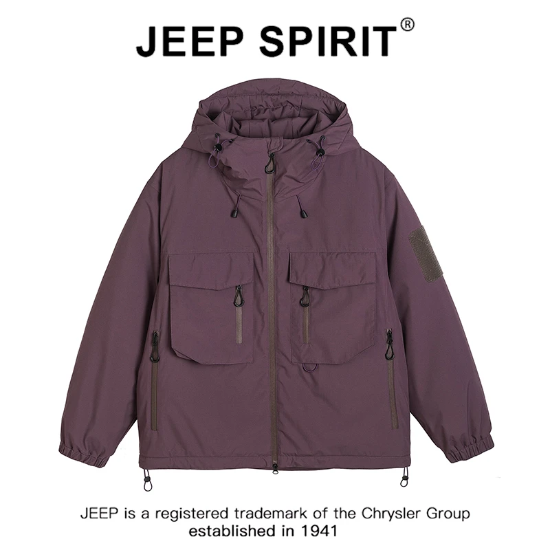 JEEPSPIRIT吉普2025冬季新款男女同款户外防寒保暖宽松羽绒服外套