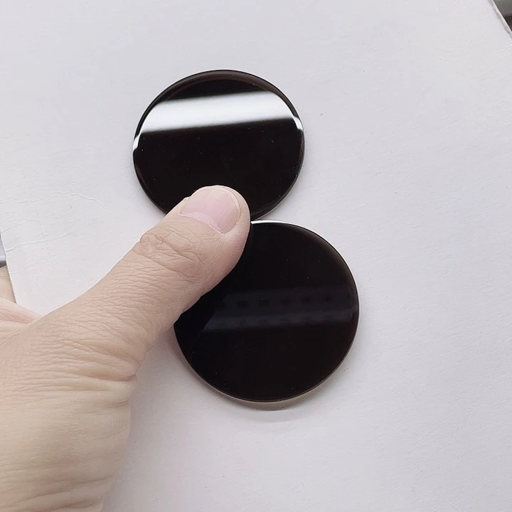 ？***青铜无框复古圆天然石头眼镜