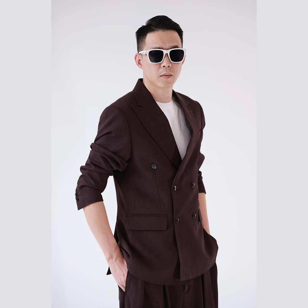 2025新品设计师款西装外套男士时尚休闲结婚百搭双排扣上衣帅气