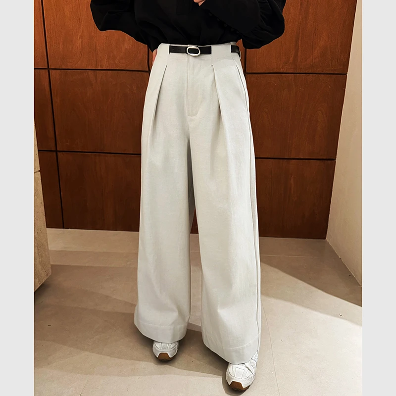 垂感高腰休闲裤高级感阔腿裤女579-61016