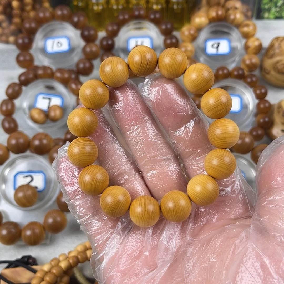 柏木（崖柏）手串/手链太行崖柏骨料黄金底1.5尺寸