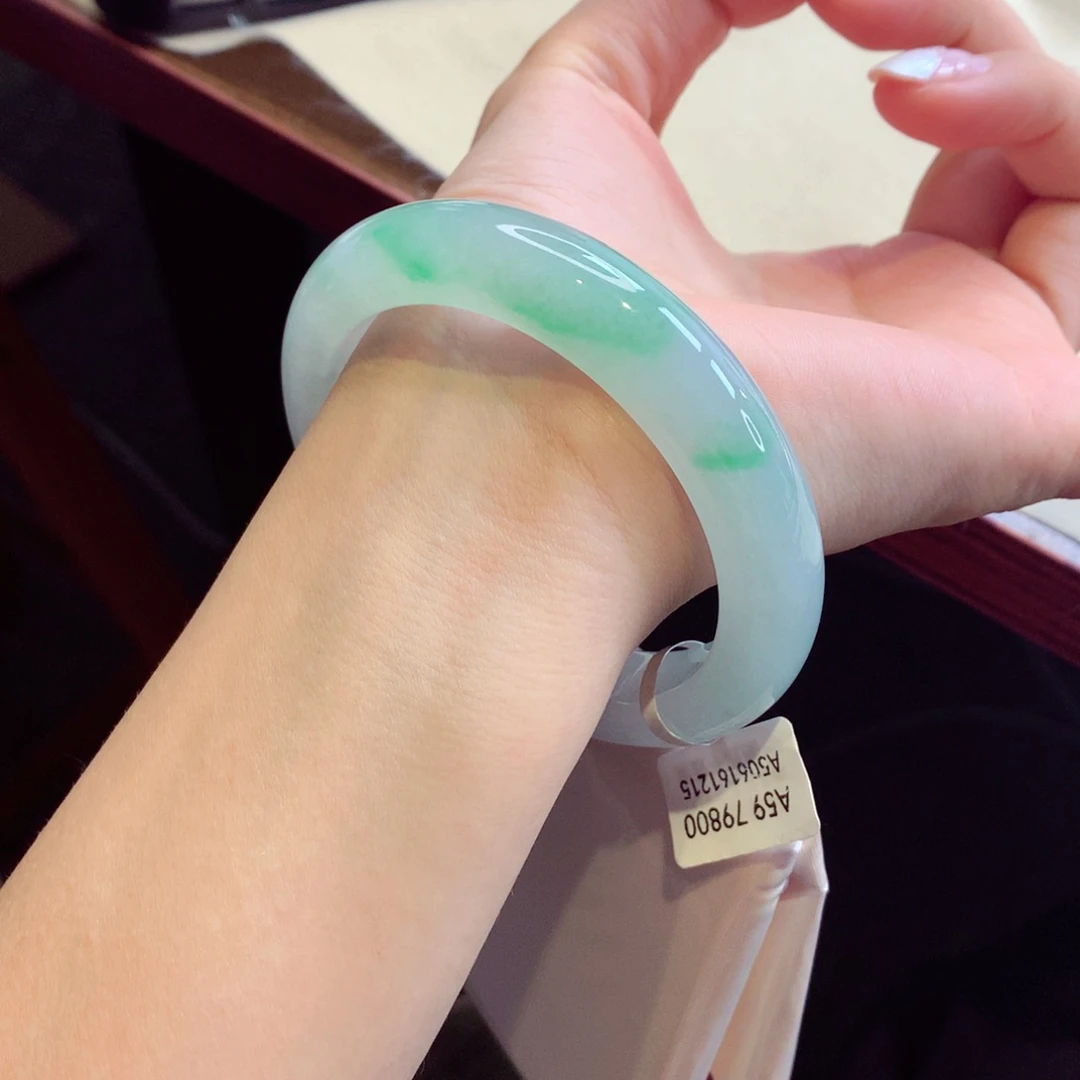 未镶嵌手镯翡翠32号正圈77