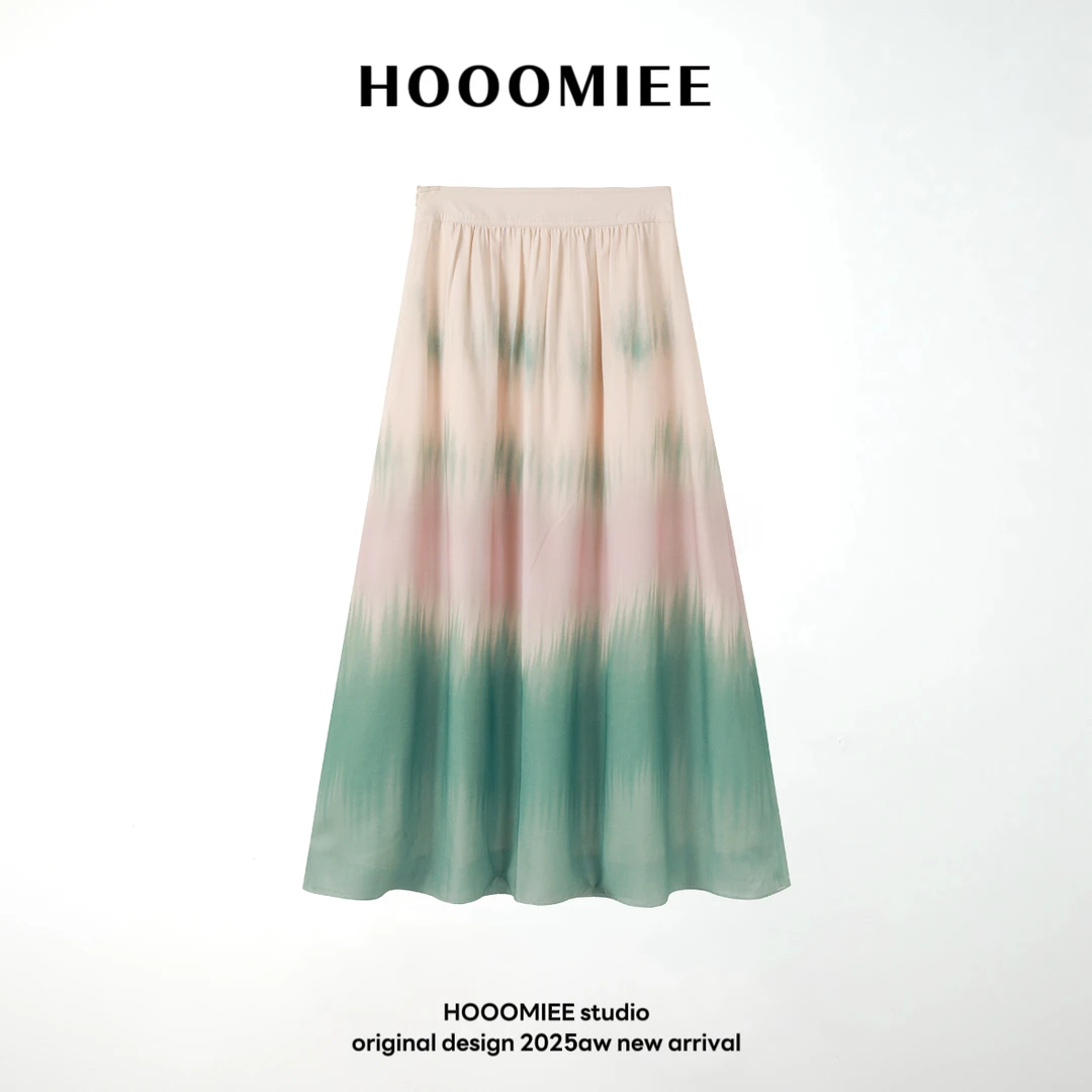 Hooomiee元气渐变雾朦设计感夏日时尚女士半身裙253756