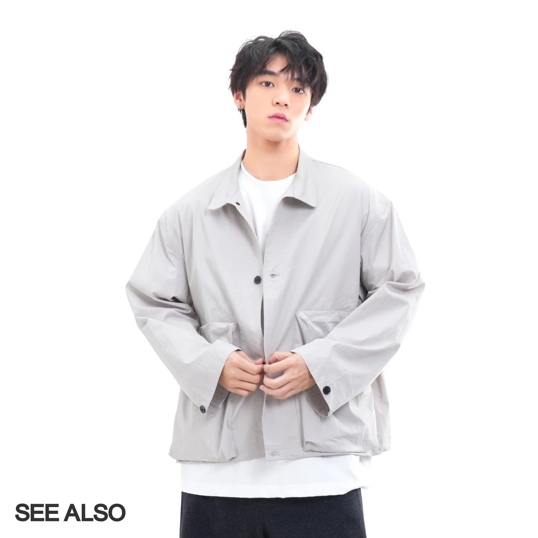 SEE ALSO 日系cityboy衬衫 宽松廓形工装口袋户外情侣夹克LD4305