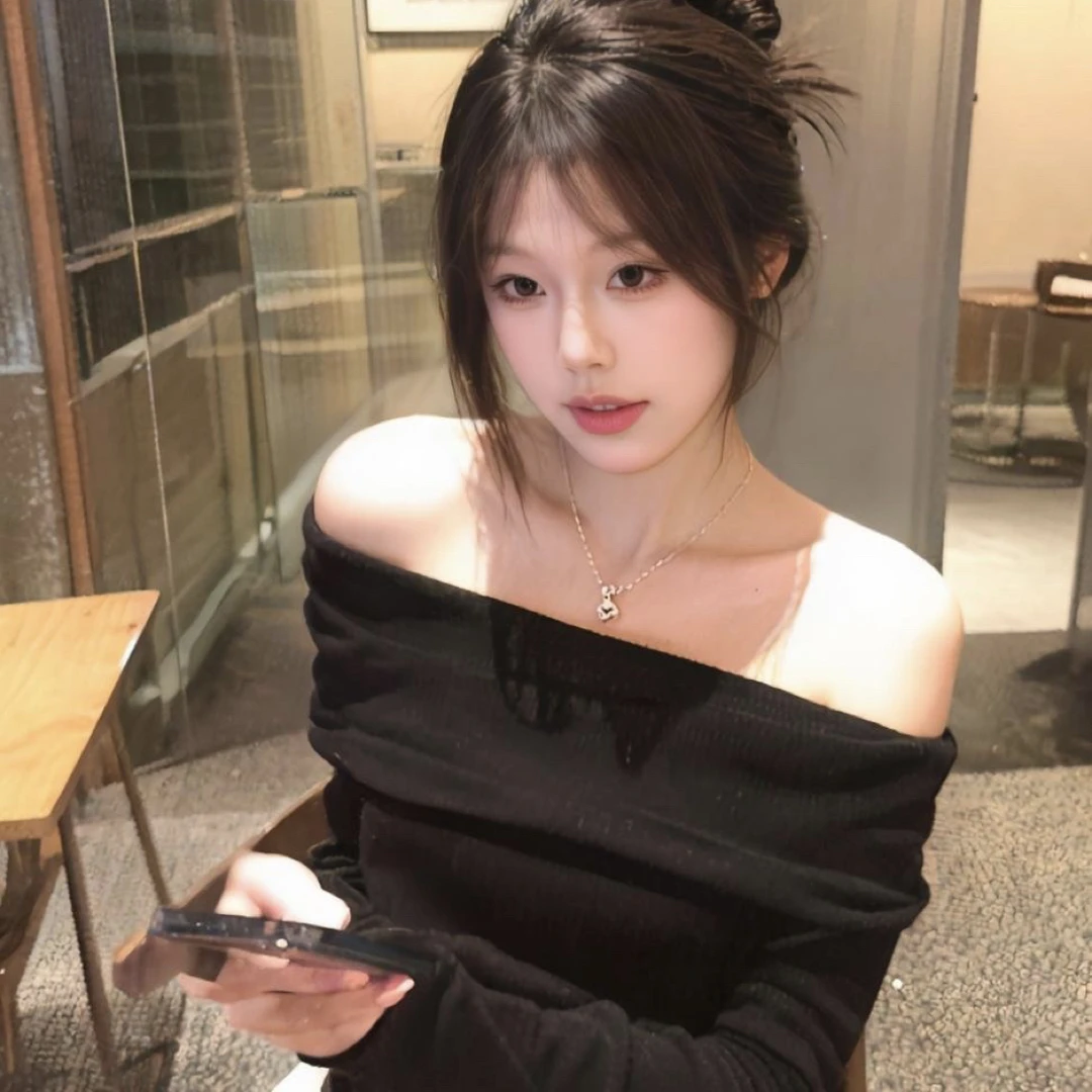 气质纯欲风黑色宽松型设计感夏季不起球通勤长袖T恤