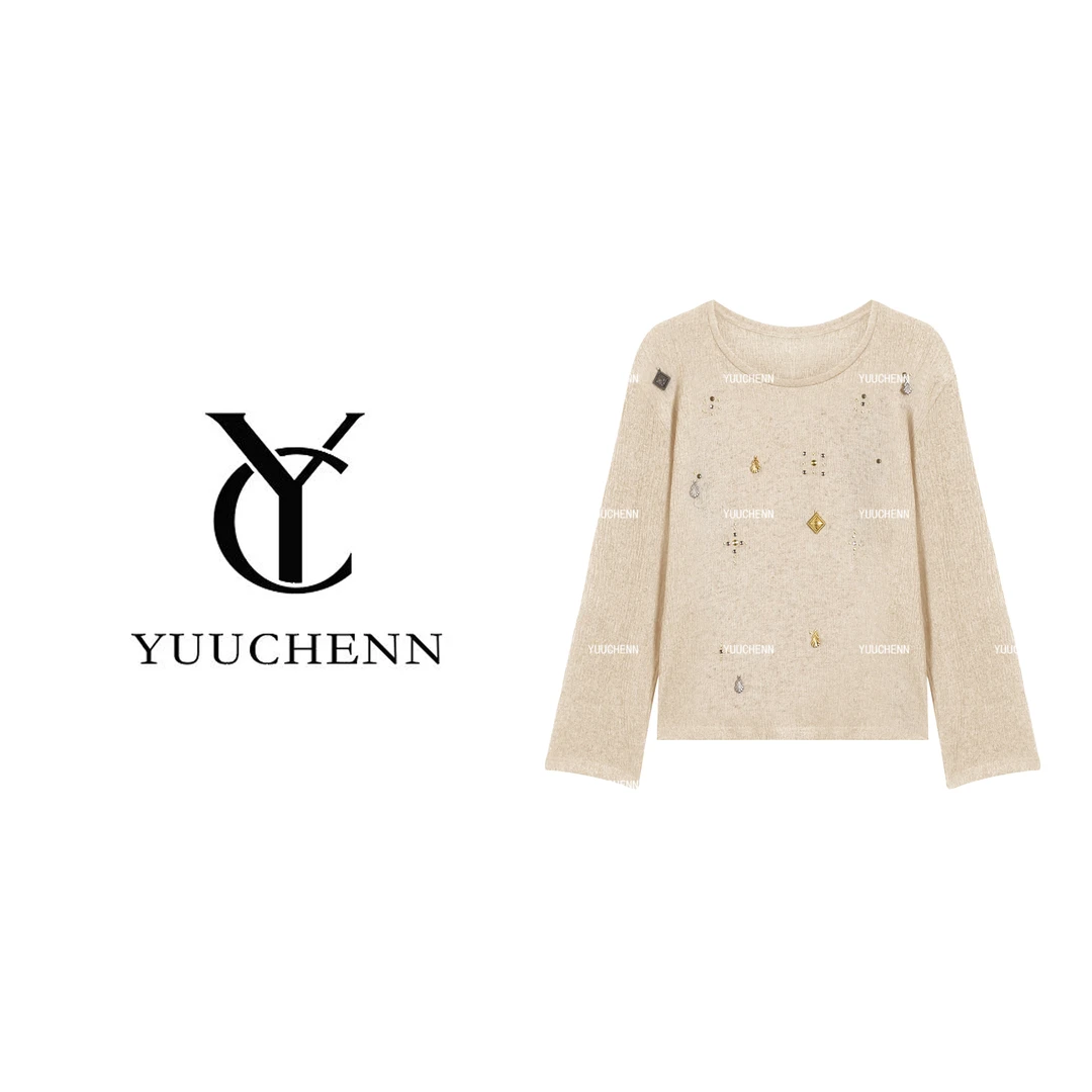 YUUCHENN 卫衣长袖上衣女时尚百搭重工百搭上衣JYY-W62109