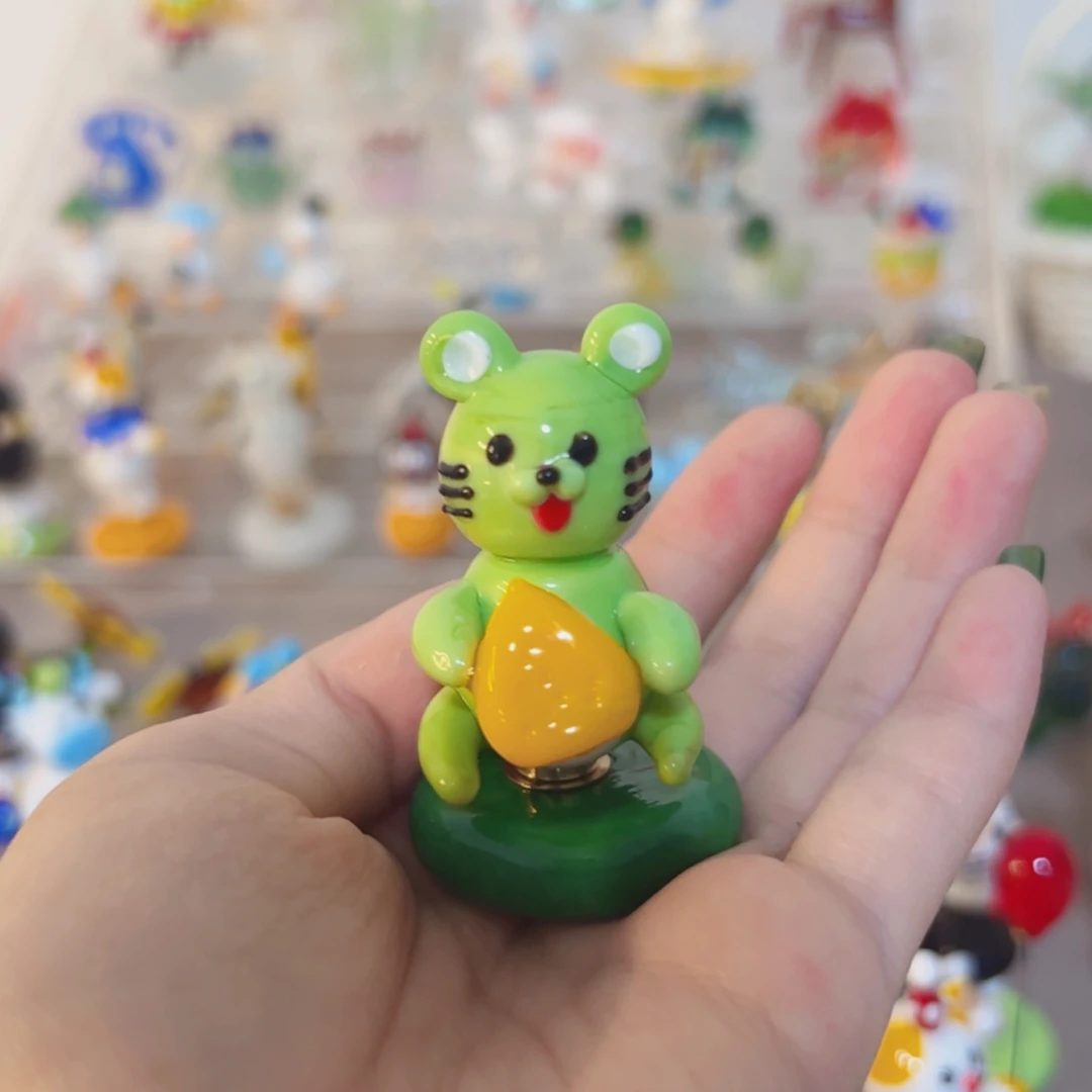 【闪购商品】琉璃手工艺品旋转老鼠