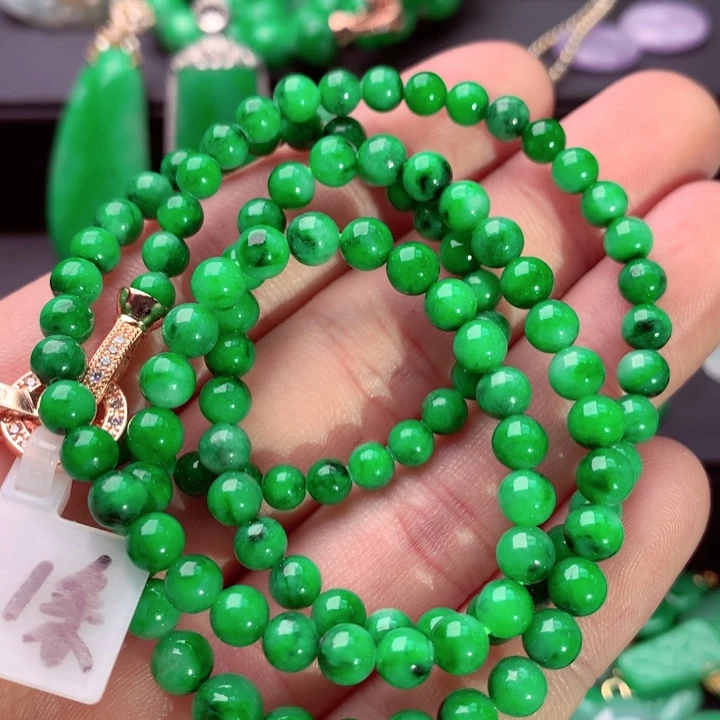 翡翠未镶嵌毛衣链
