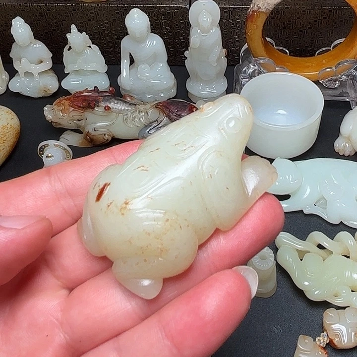 和田玉未镶嵌挂件印**屋