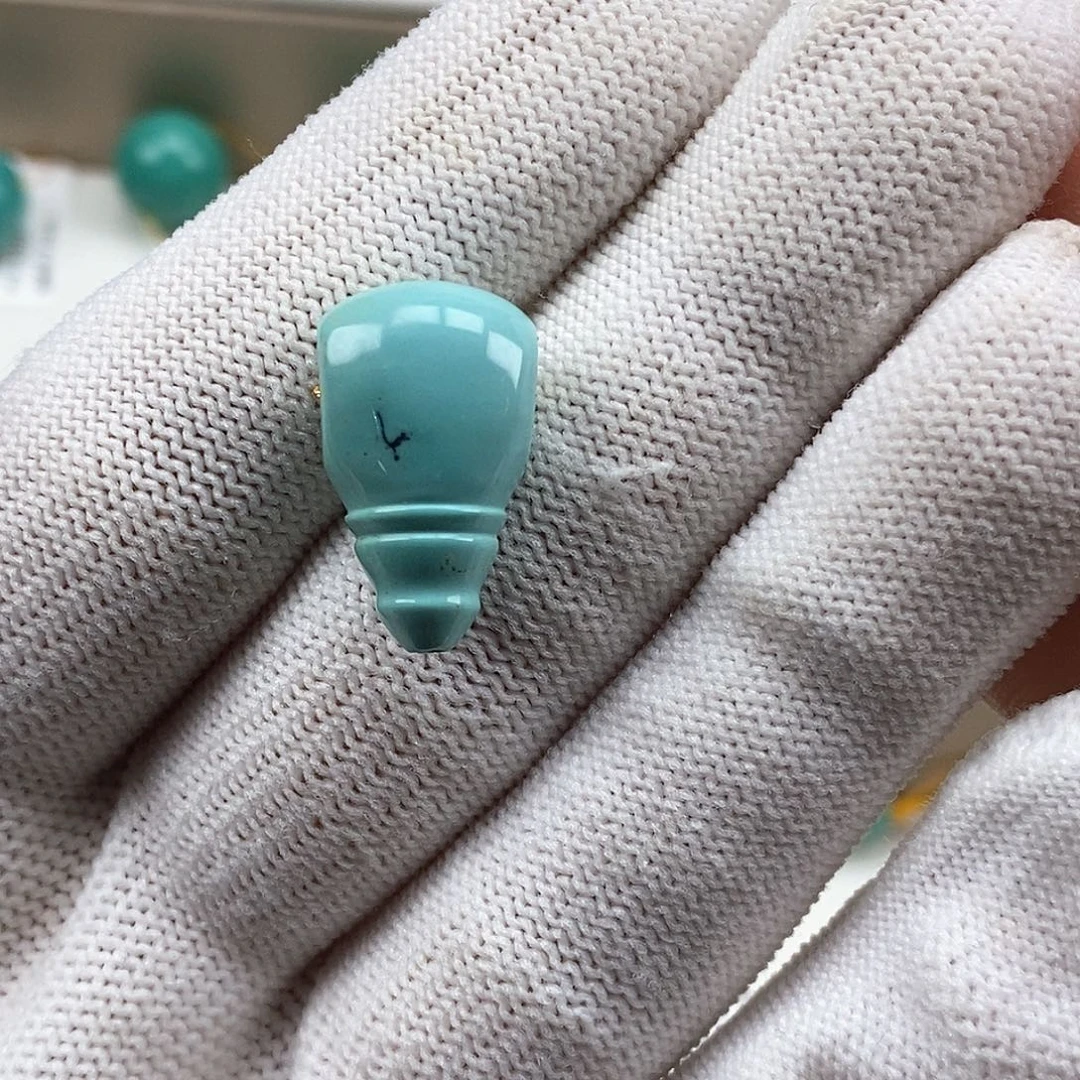 绿松石未镶嵌三通