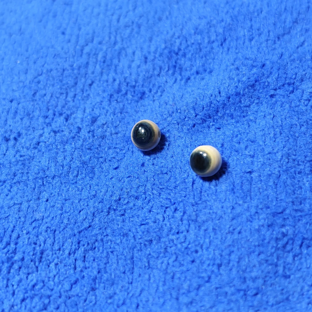 猛犸牙蓝皮园珠两颗支持复检