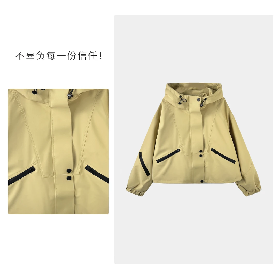 “北欧海盗” 2025春季新款洋气衣服女短外套连帽夹克上衣-6188