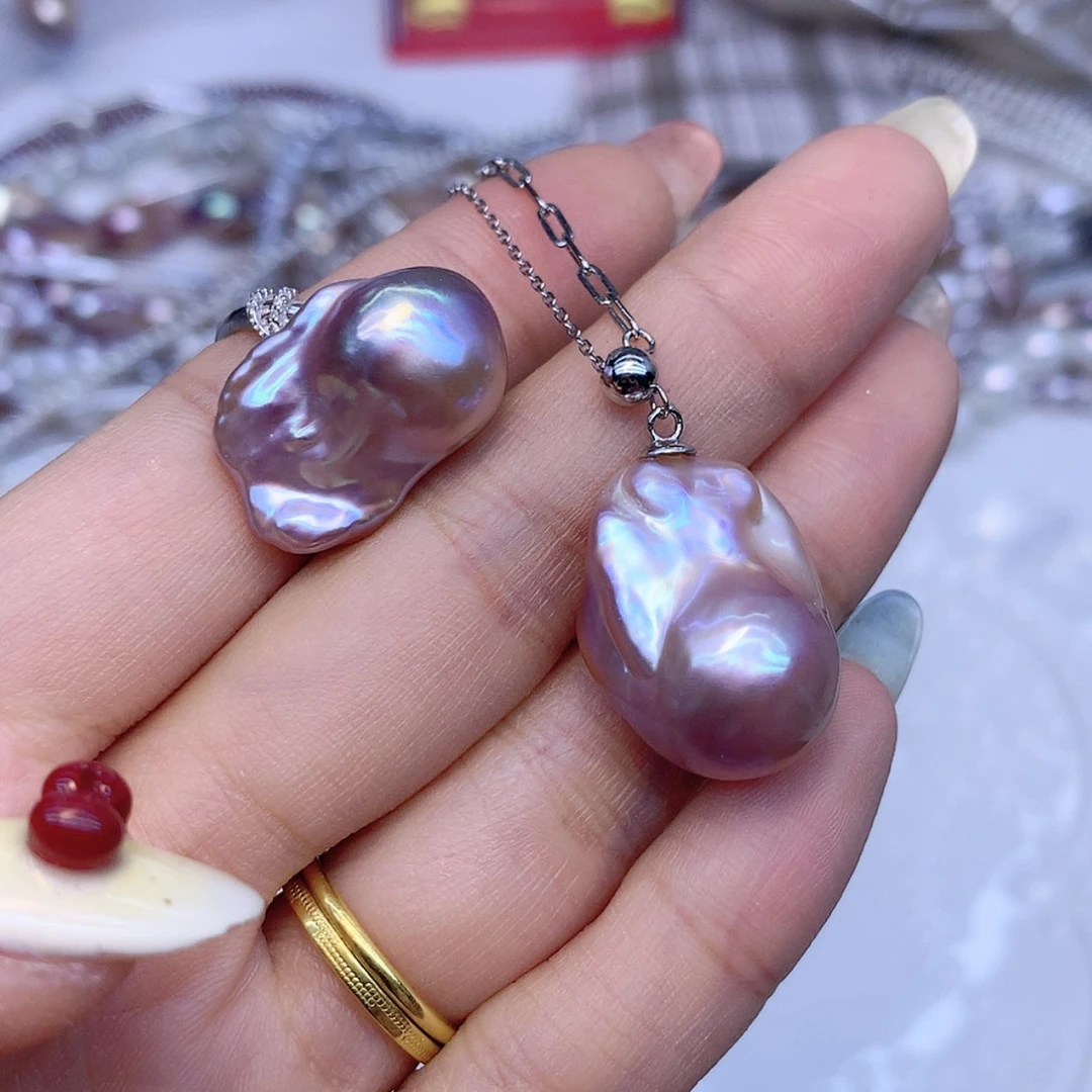 【闪购商品】淡水珍珠颈饰银S925镶嵌沈*希