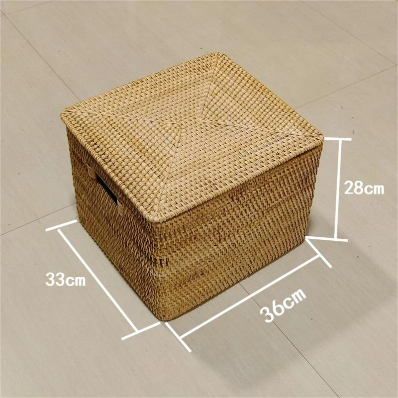 植物真藤藤编手工编织收纳筐36*33*28cm