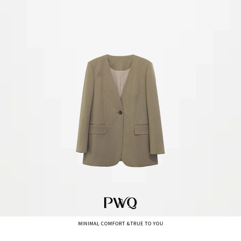 【高智女绅】西装无领长袖绵羊毛外套KLM-25101611-QA