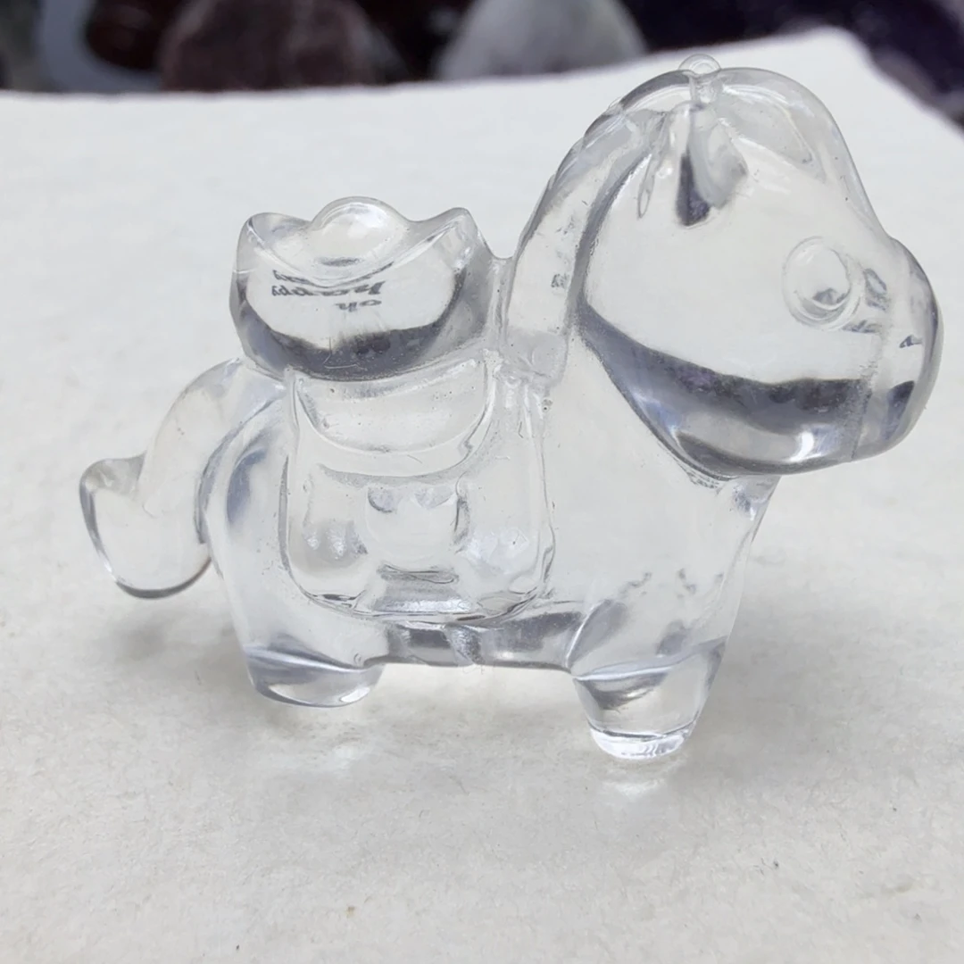 摆件未镶嵌紫晶马上有钱