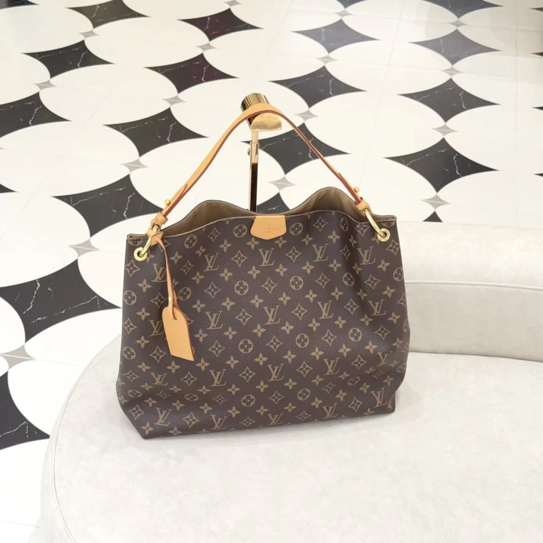 95新 LouisVuitton/路易威登 graceful中号老花单肩包/43325705