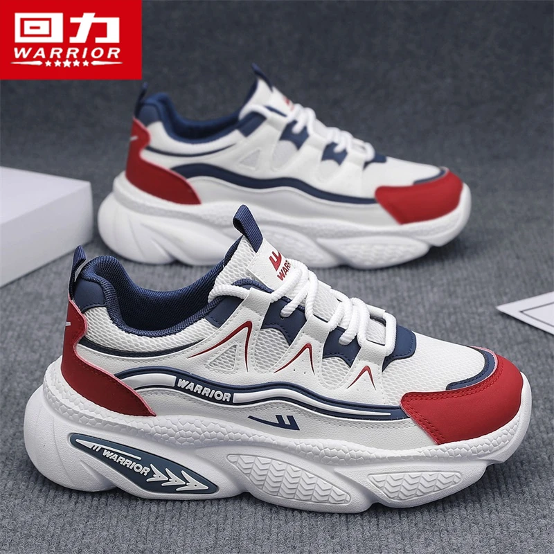 回力男鞋2025冬季新款运动跑步耐磨休闲鞋男士百搭厚底增高老爹鞋