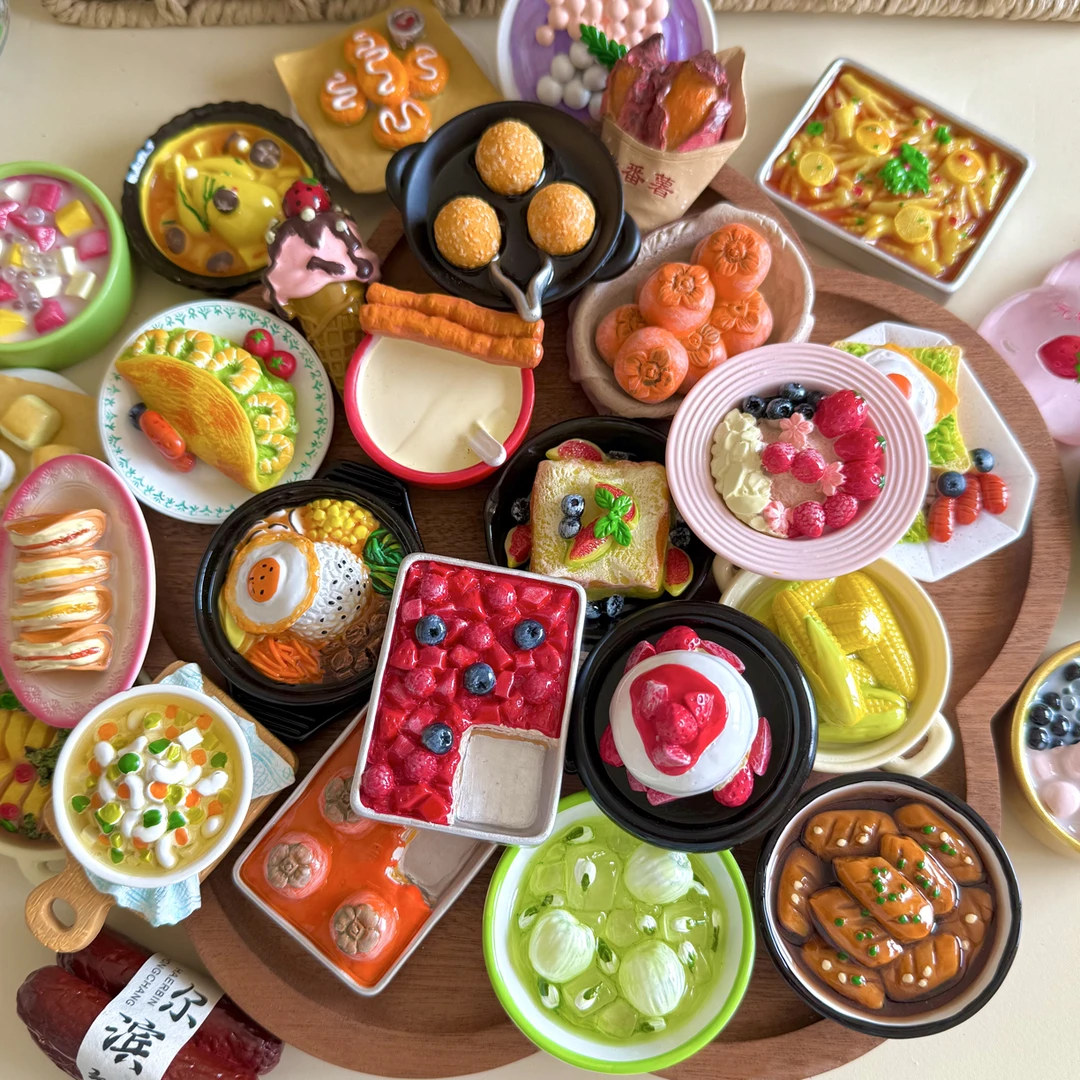 【冰箱贴平拆清货，无售后】仿真高货树脂食玩磁吸冰箱贴