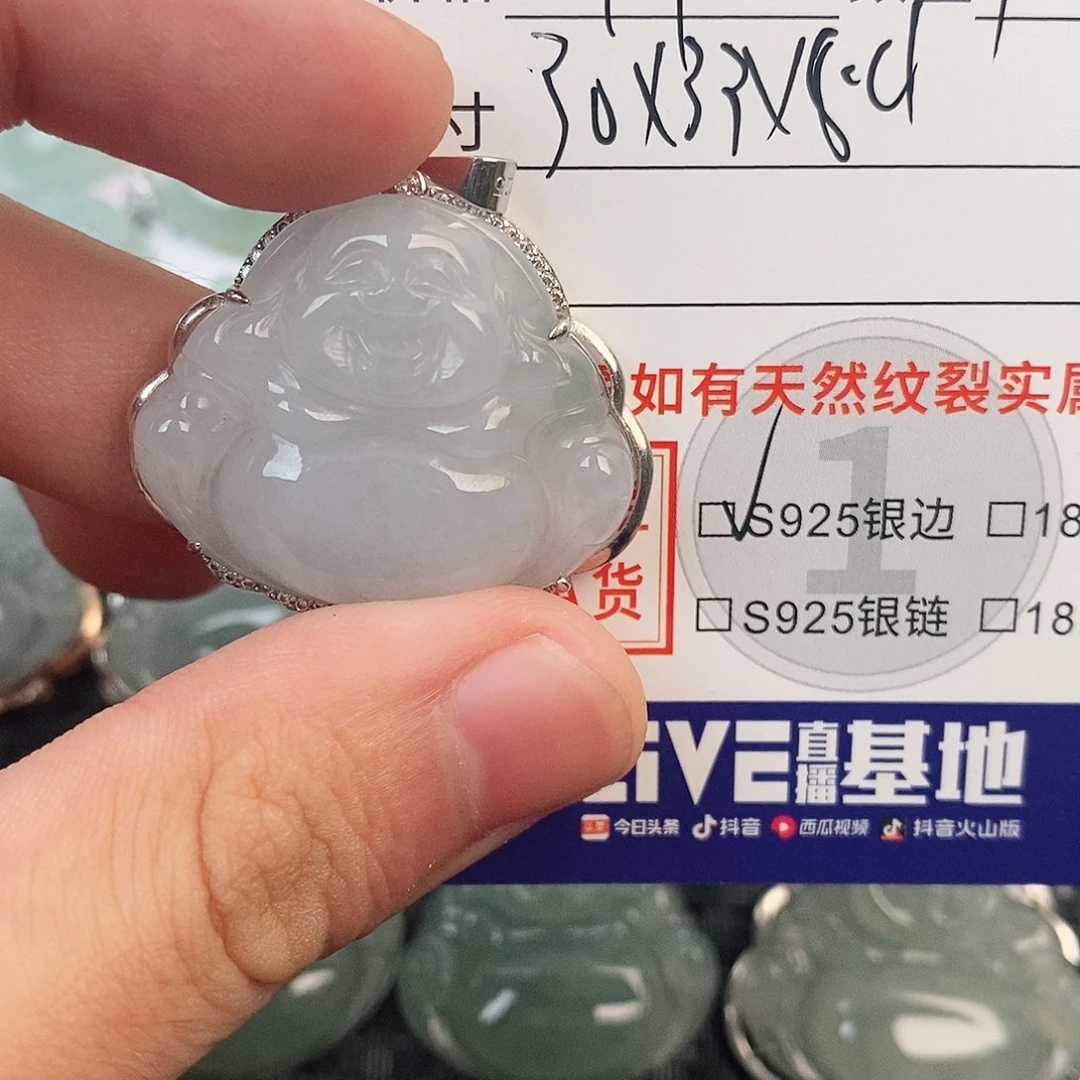 翡翠银S925镶嵌颈饰