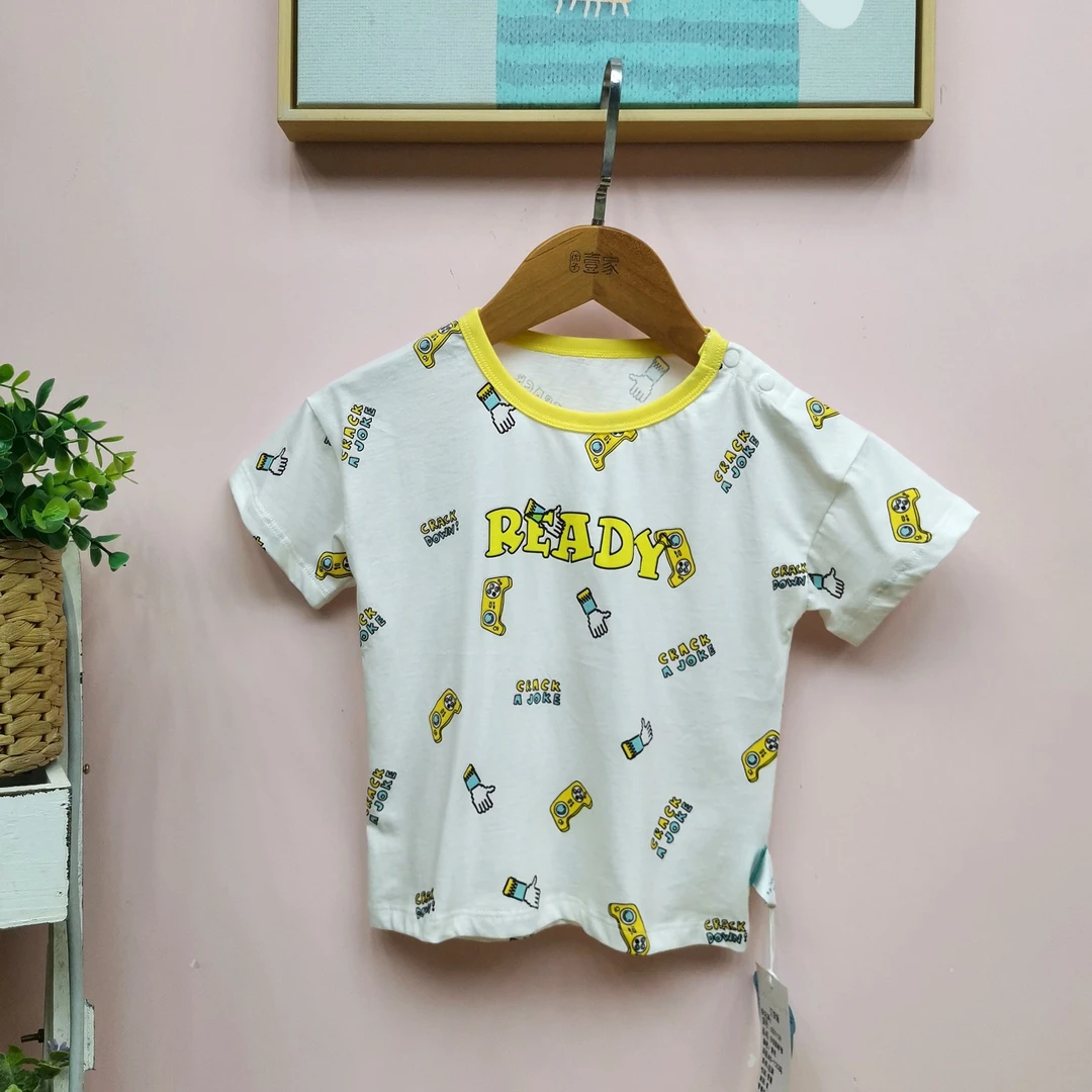 优儿宝贝【游戏世界】夏季儿童T恤1121129小童宝宝纯棉满印圆领T恤