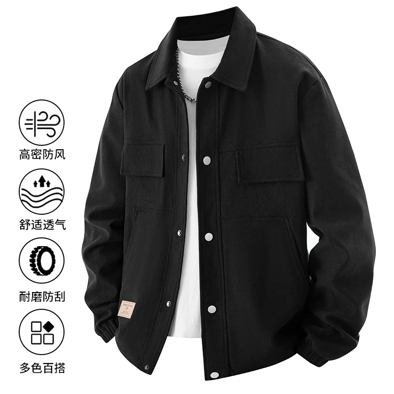 男士休闲工装衬衫夹克2025年春季新款百搭潮流宽松帅气外套