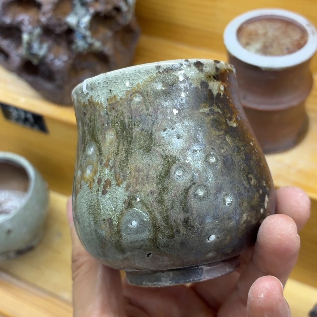 陶园柴烧精品高货453，底打磨