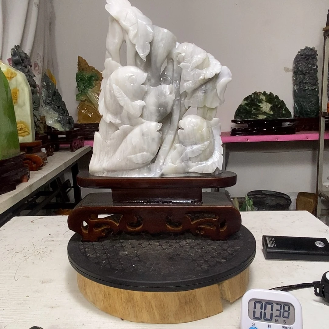 发***，玉玉未镶嵌居家摆件
