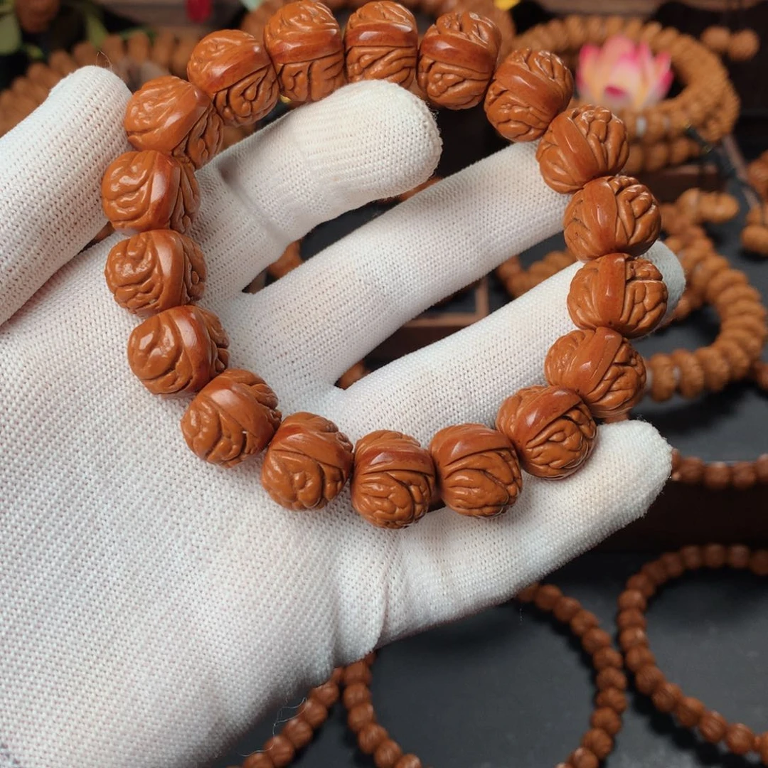 桃核吊坠17红皮满天星