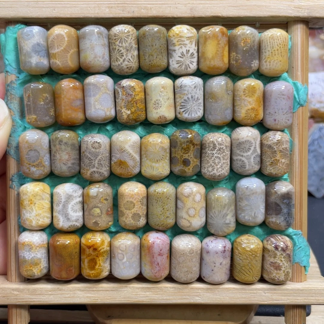 硅化玉未镶嵌颈饰桶珠10米1个