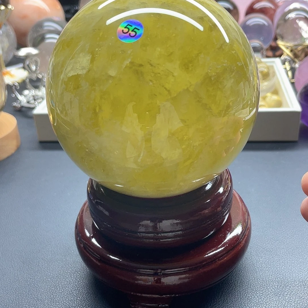 水晶珠宝半成品未镶嵌郑*雷黄水晶卡98A281