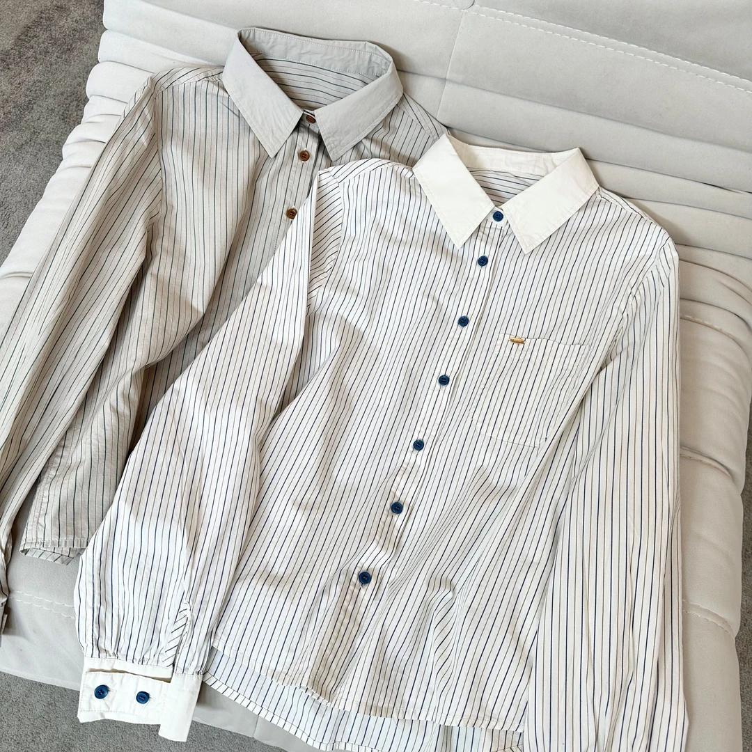 【米可家】定制袖口撞色早春棉料衬衫635