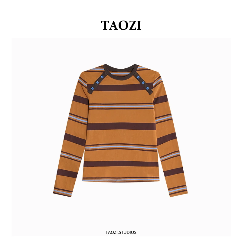 【纹纹】2026秋冬新款百搭简约时尚长袖上衣TZD207