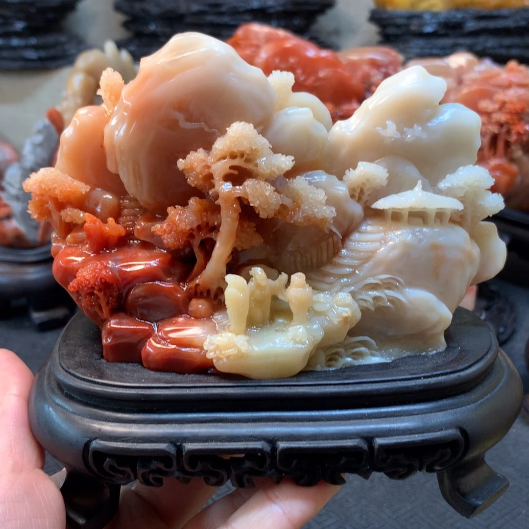 寿山石小*粥寿山石摆件