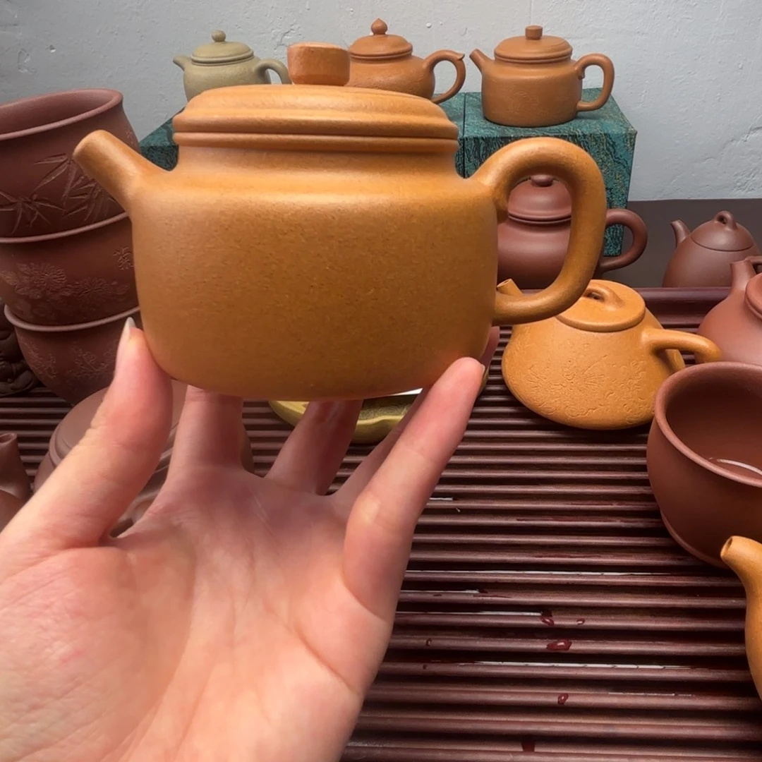 一***过茶盘紫砂冷金黄  德钟 230