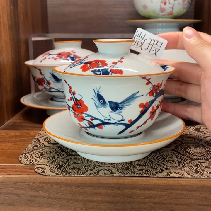 釉下老陶泥手工绘制