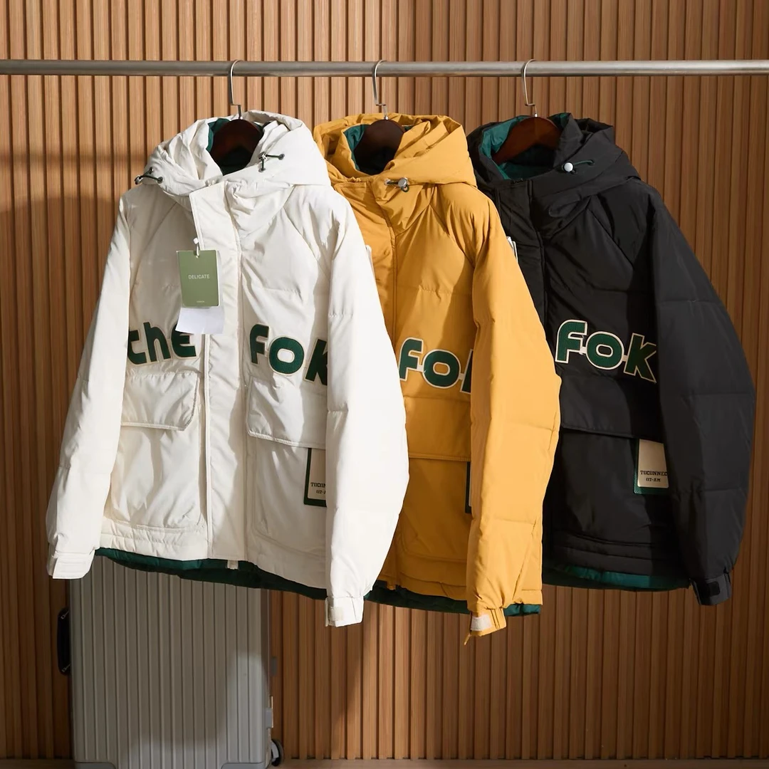 998默认瑕疵字母连帽加厚防寒服外套直播门